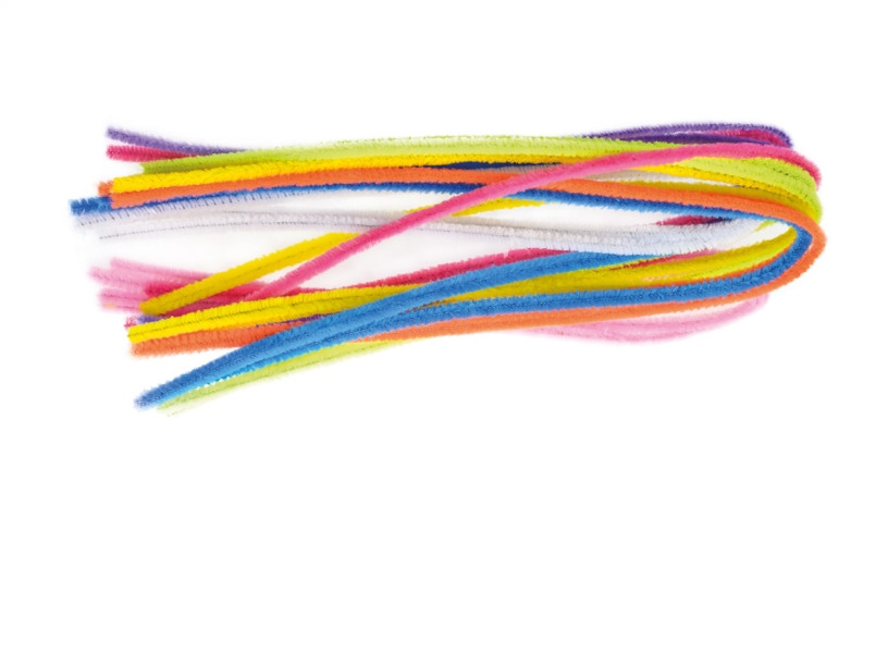 Druciki kreatywne mix kolor neonowy 30cm. 40szt. Brewis